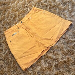 DKNY Jeans Orange Denim Mini Skirt size 8